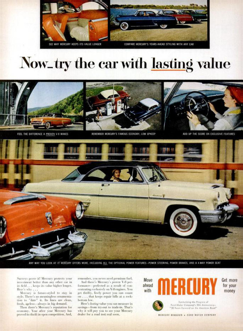1953 Mercury Auto Advertising